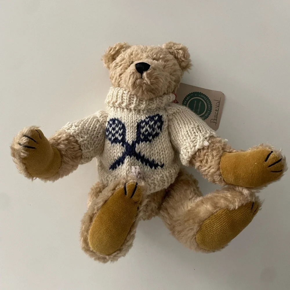 Vintage Boyds Bears Archive Collection Tennis Racket Sweater Name Perceval #1364